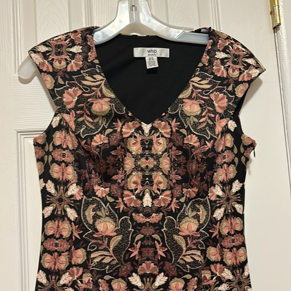 Patterned Brown and Pink Dress - Picture 2 of 2